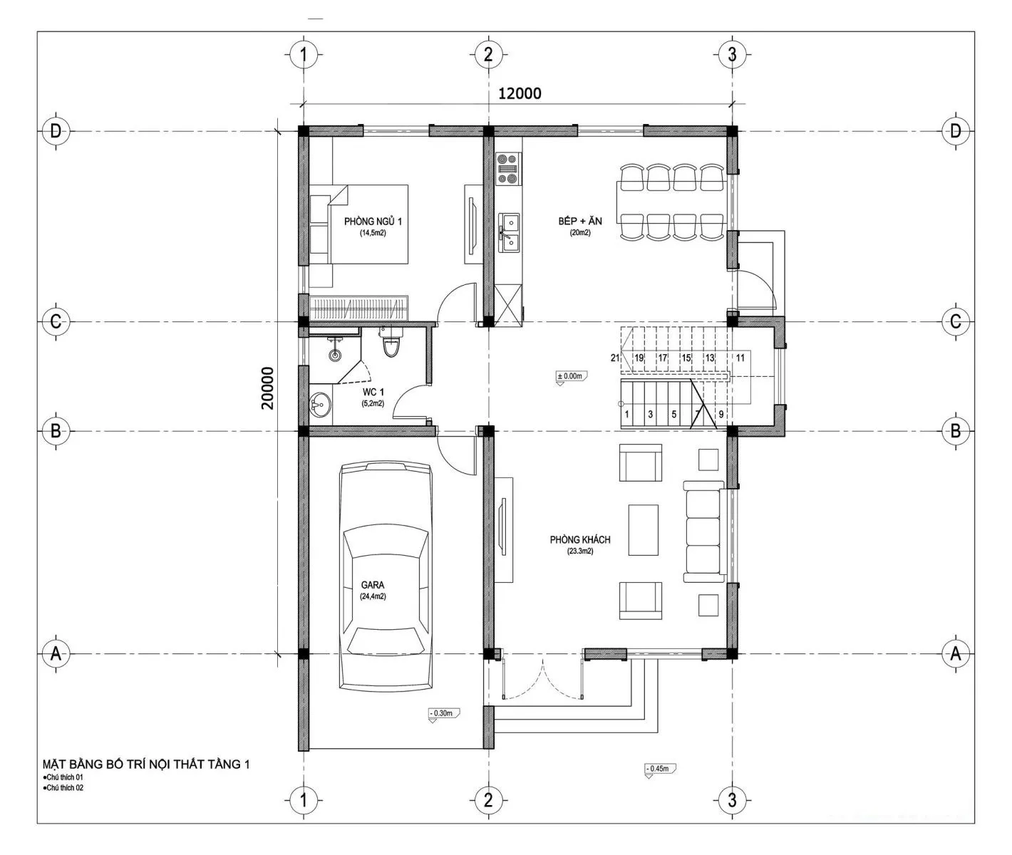 Thiết kế biệt thự mini hiện đại với không gian xanh mát