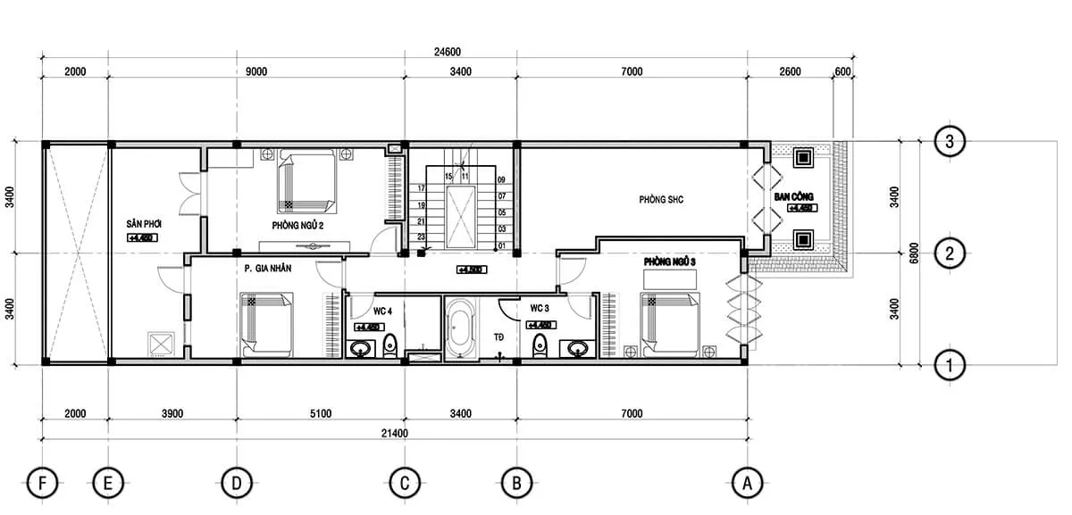 Thiết kế biệt thự tân cổ điển 2 tầng 1 tum đẹp lộng lẫy