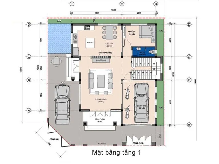 Thiết kế mẫu biệt thự tân cổ điển 2 tầng của Mr. Tài tại Hà Nam