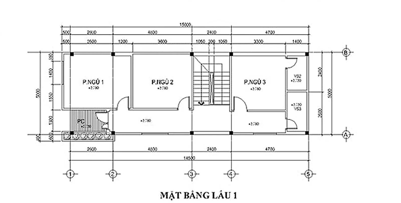 Thiết kế mẫu nhà 2 tầng mái thái 500 triệu