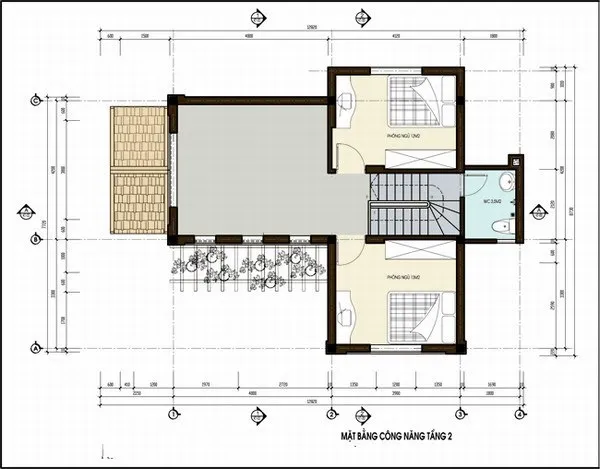 Thiết kế mẫu nhà 2 tầng nông thôn đơn giản 850 triệu