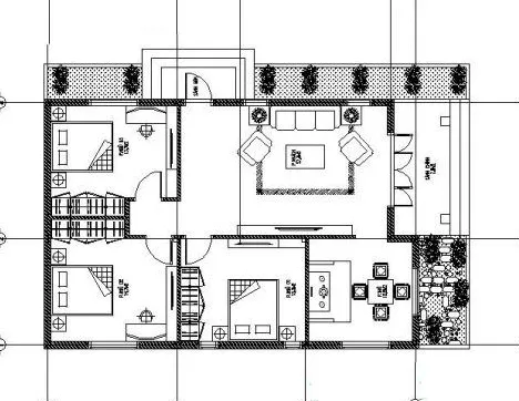 Thiết kế mẫu nhà cấp 4 mái thái 7×15 3 phòng ngủ