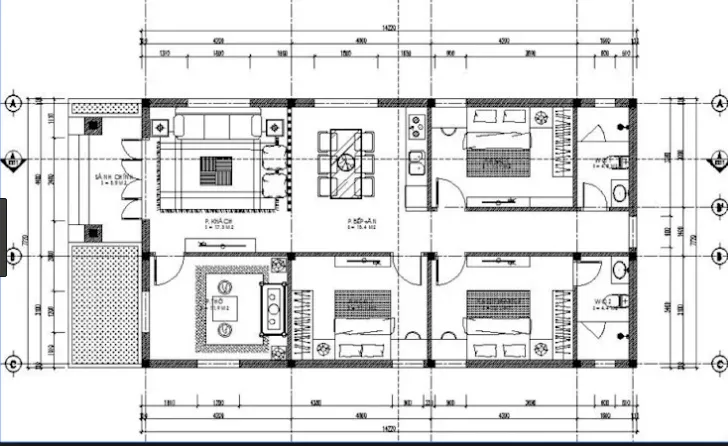 Thiết kế nhà cấp 4 mái thái đẹp giá rẻ tại Ninh Bình