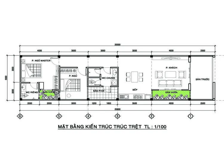 Thiết kế nhà ống 1 tầng 4x12m kinh phí 400 triệu tại Bắc Giang