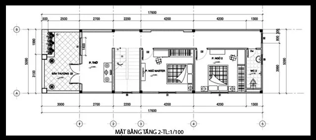 Thiết kế nhà ống 2 tầng mái thái đơn giản, hiện đại và tiện nghi