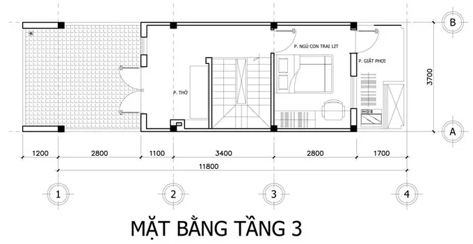 Thiết kế nhà ống 3 phòng ngủ hiện đại cho Mr. Trung, Hà Nam