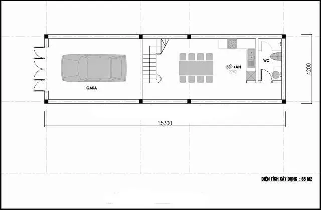 Thiết kế nhà ống 3 tầng 4×15 đơn giản tiện nghi cho gia đình Mr. Quang ở Thanh Trì, Hà Nội