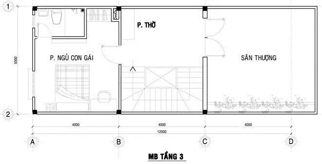 Thiết kế nhà ống 3 tầng 5x20m giá rẻ với phong cách hiện đại