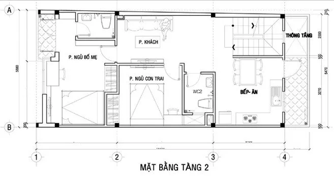 Thiết kế nhà ống 3 tầng kết hợp kinh doanh – WEDO