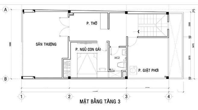 Thiết kế nhà ống 3 tầng kết hợp kinh doanh – WEDO