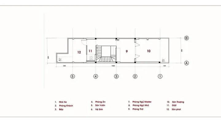 Thiết kế thi công mẫu nhà ống 2 tầng 1 tum đẹp chi phí 700 triệu