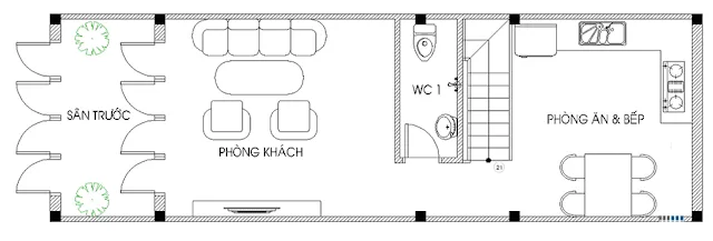 Thiết kế thi công mẫu nhà ống 3 tầng 4x12m trọn gói 1,2 tỷ