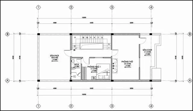 Top 10 mẫu nhà ống 2 tầng 4 phòng ngủ đẹp hiện nay kèm bản vẽ chi tiết