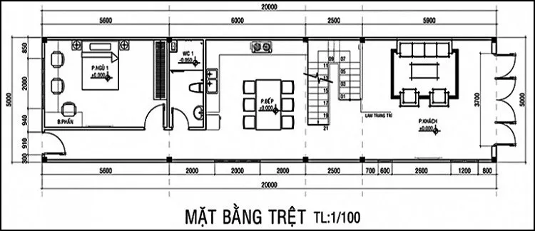 Top 10 mẫu nhà ống 2 tầng 4 phòng ngủ đẹp hiện nay kèm bản vẽ chi tiết