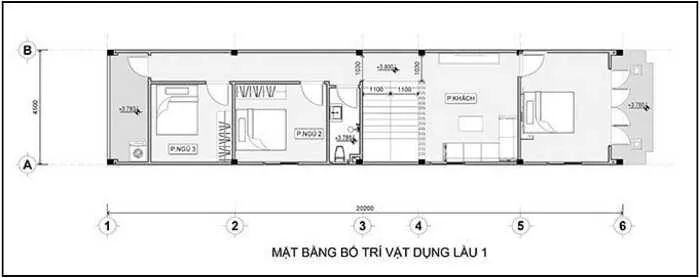 Top 10 mẫu nhà ống 2 tầng 4 phòng ngủ đẹp hiện nay kèm bản vẽ chi tiết