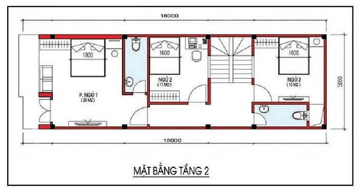 Top 5 mẫu nhà ống 2 tầng 5x18m mái bằng hiện đại nhiều người thích