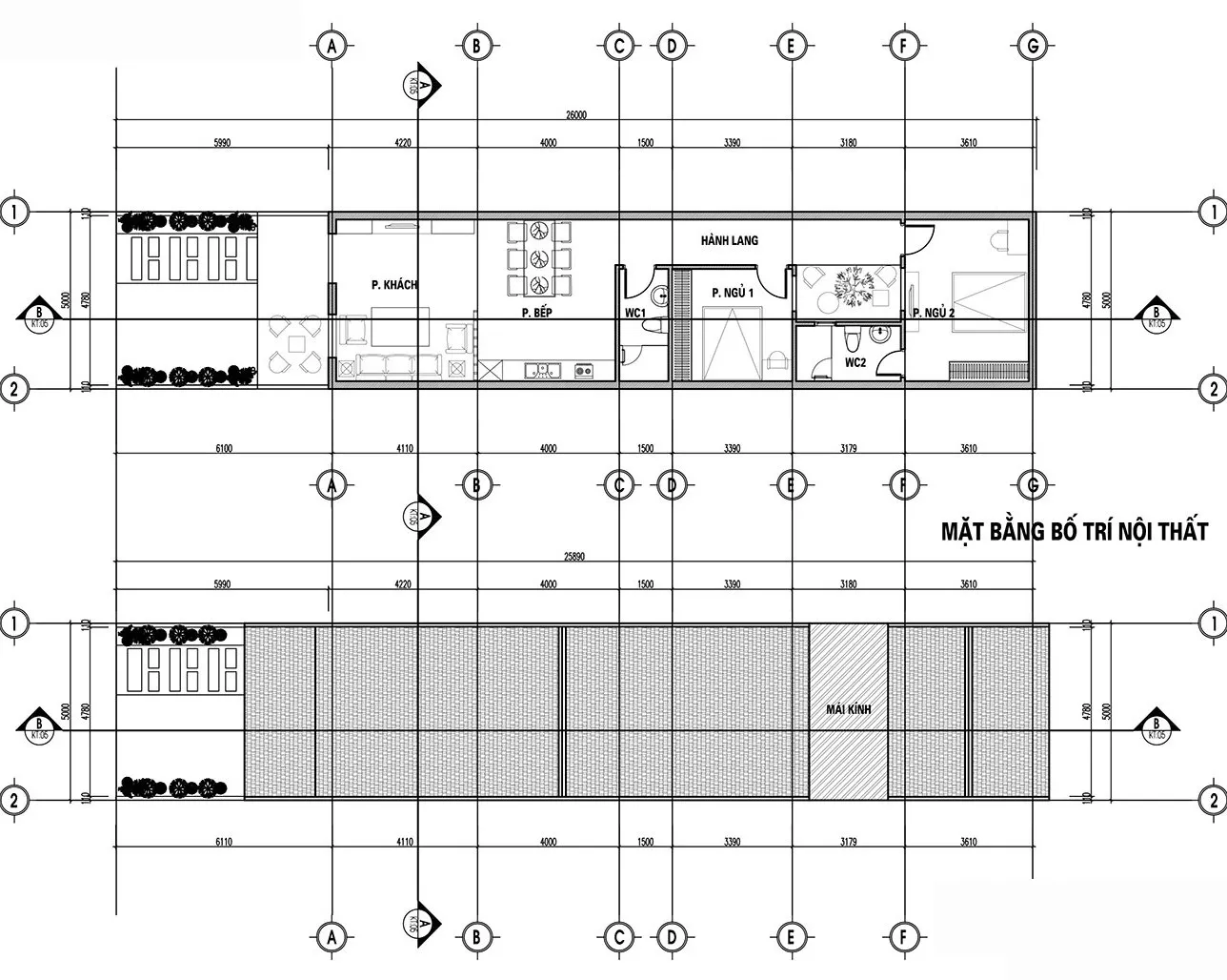 Top 7 mẫu nhà cấp 4 đơn giản 2 phòng ngủ đẹp nhất 2024