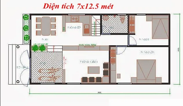 Top 7 mẫu nhà cấp 4 đơn giản 2 phòng ngủ đẹp nhất 2024