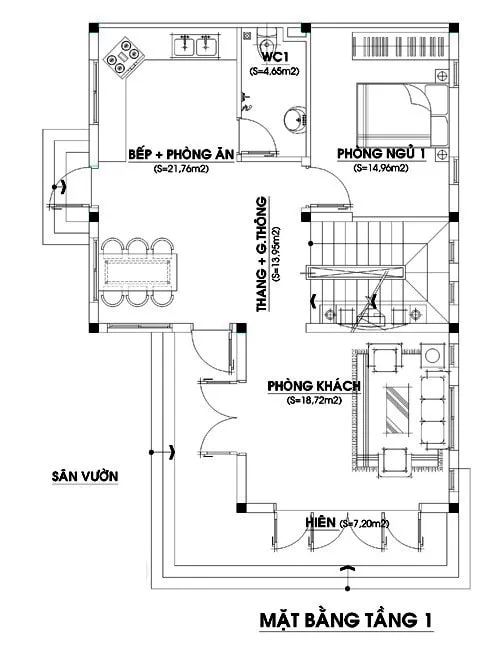 Tư vấn mẫu nhà 2 tầng chữ l nông thôn siêu hiện đại tại Thái Nguyên