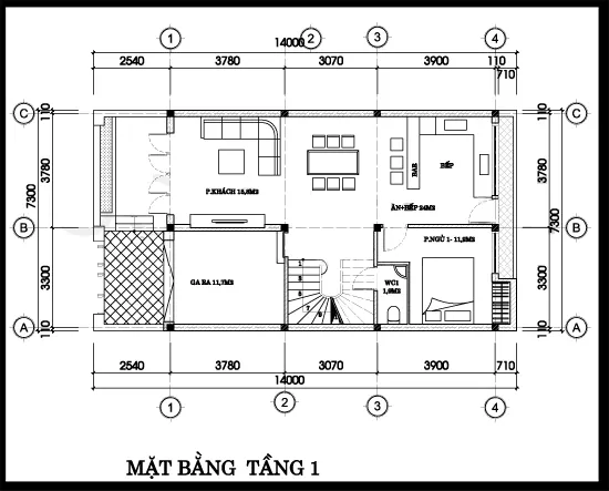 Tư vấn thiết kế mẫu nhà 2 tầng 1 tum mái thái diện tích 100m2