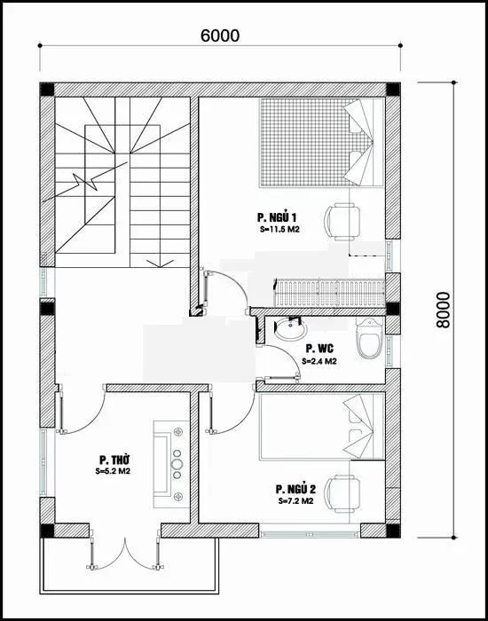 Tư vấn thiết kế mẫu nhà 2 tầng 6x8m đẹp và tiện dụng