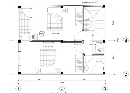 Tư vấn thiết kế mẫu nhà 2 tầng 6x8m đẹp và tiện dụng