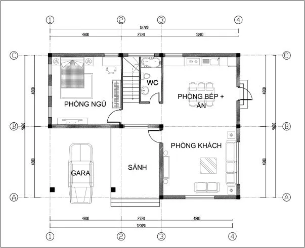 Tư vấn thiết kế mẫu nhà 2 tầng mái thái 80m2 tại Ứng Hòa