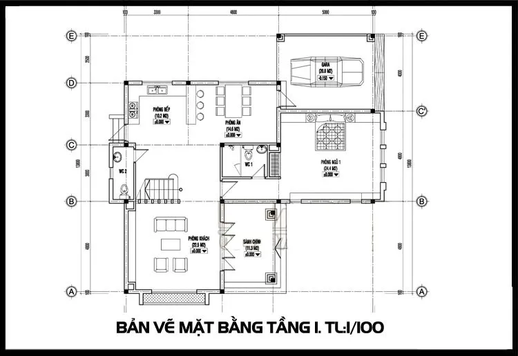 Tư vấn thiết kế mẫu nhà biệt thự 2 tầng nông thôn 140m2