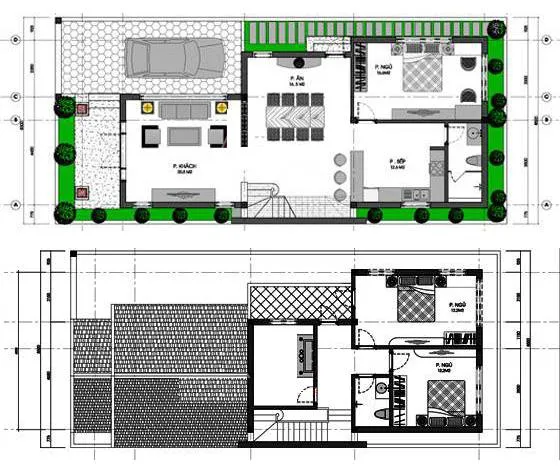 Tư vấn thiết kế nhà cấp 4 có gác lửng 3 phòng ngủ