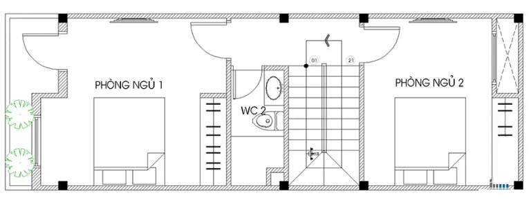 Tư vấn thiết kế nhà ống 3 tầng 4x14m