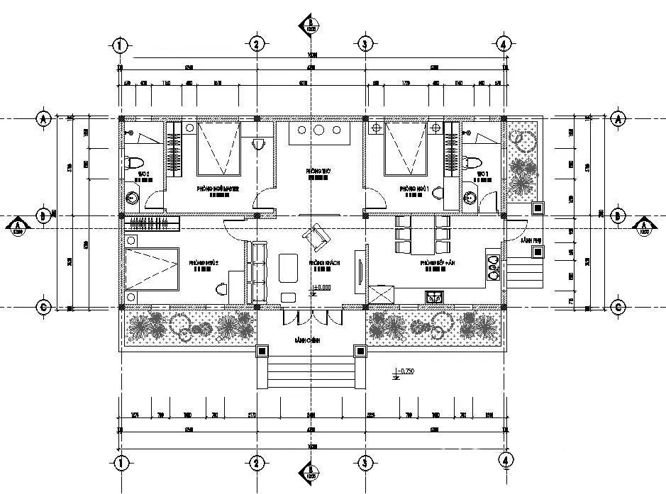 Tư vấn thiết kế nhà vườn cấp 4 150m2 tại Hưng Yên