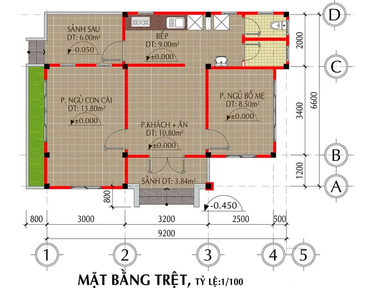 Tư vấn thiết kế thi công nhà cấp 4 mái thái giá rẻ