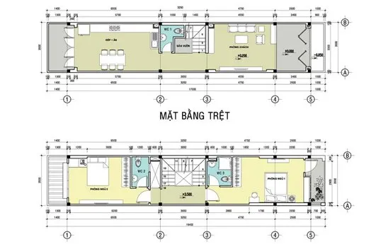 Vẻ đẹp mẫu nhà ống 2 tầng có gác lửng trẻ trung, xanh mát tại Hưng Yên