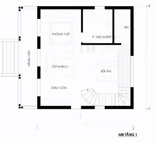 Xây nhà 2 tầng 600 triệu hiện đại và tiện nghi ở nông thôn