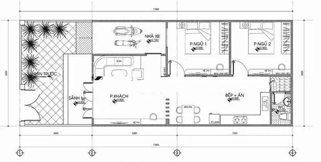 3 mẫu nhà cấp 4 mái bằng 6×15 hiện đại không xem thì phí cả đời