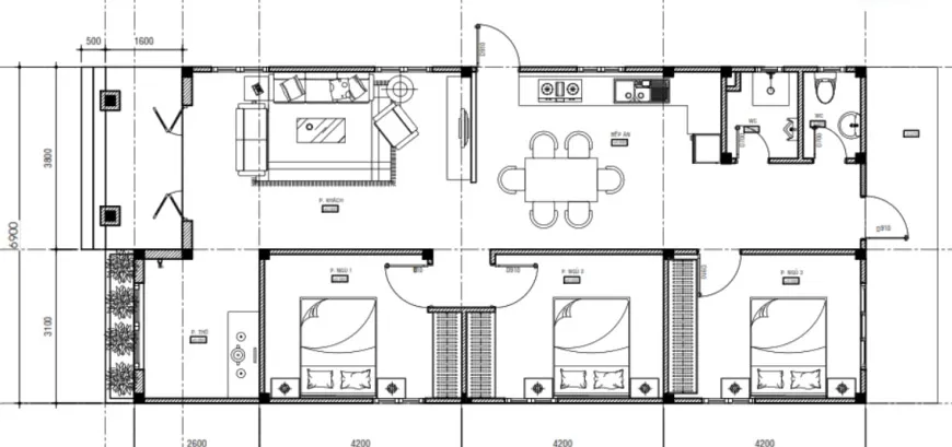 3 mẫu nhà cấp 4 mái lệch 3 phòng ngủ đáng xây ngay và luôn