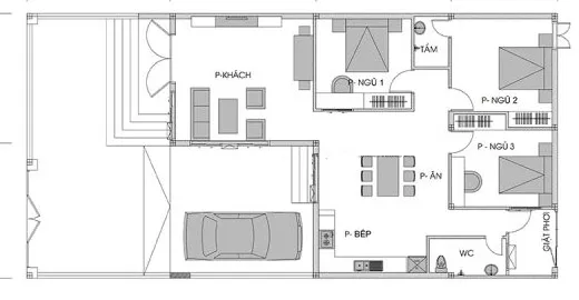 3 mẫu nhà cấp 4 mái lệch 3 phòng ngủ đáng xây ngay và luôn