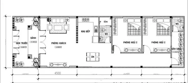 3 mẫu nhà cấp 4 mái thái 5×25 ấn tượng đầy đủ công năng