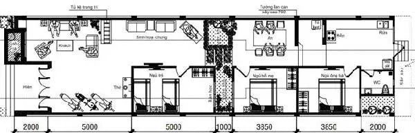 3 phương án bố trí mặt bằng cho mẫu nhà cấp 4 đẹp 6×25 hiện đại