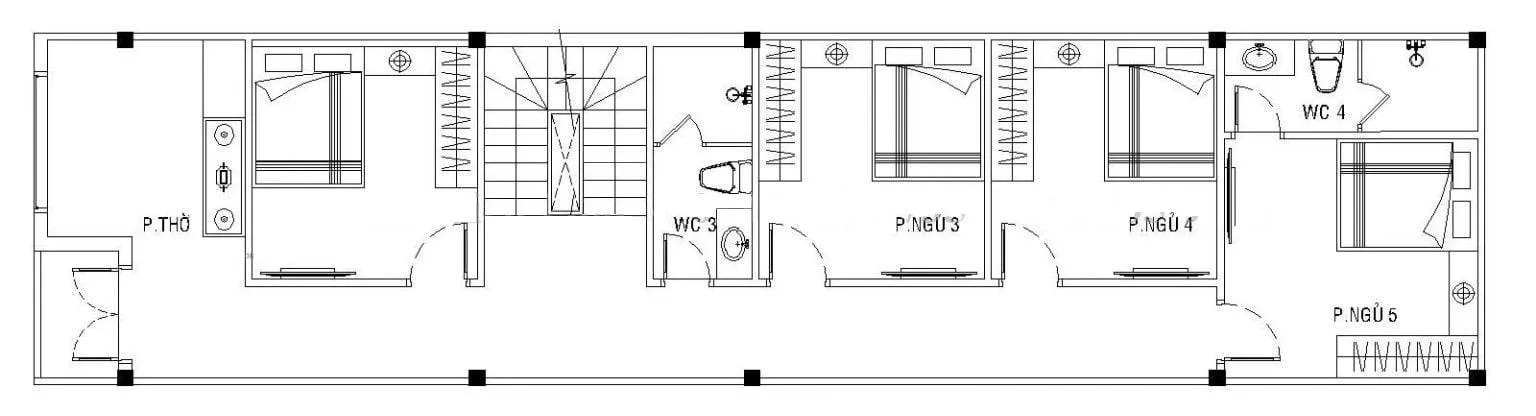 4 mẫu nhà 2 tầng 5x21m hiện đại đẹp tiện nghi + Bản vẽ chi tiết