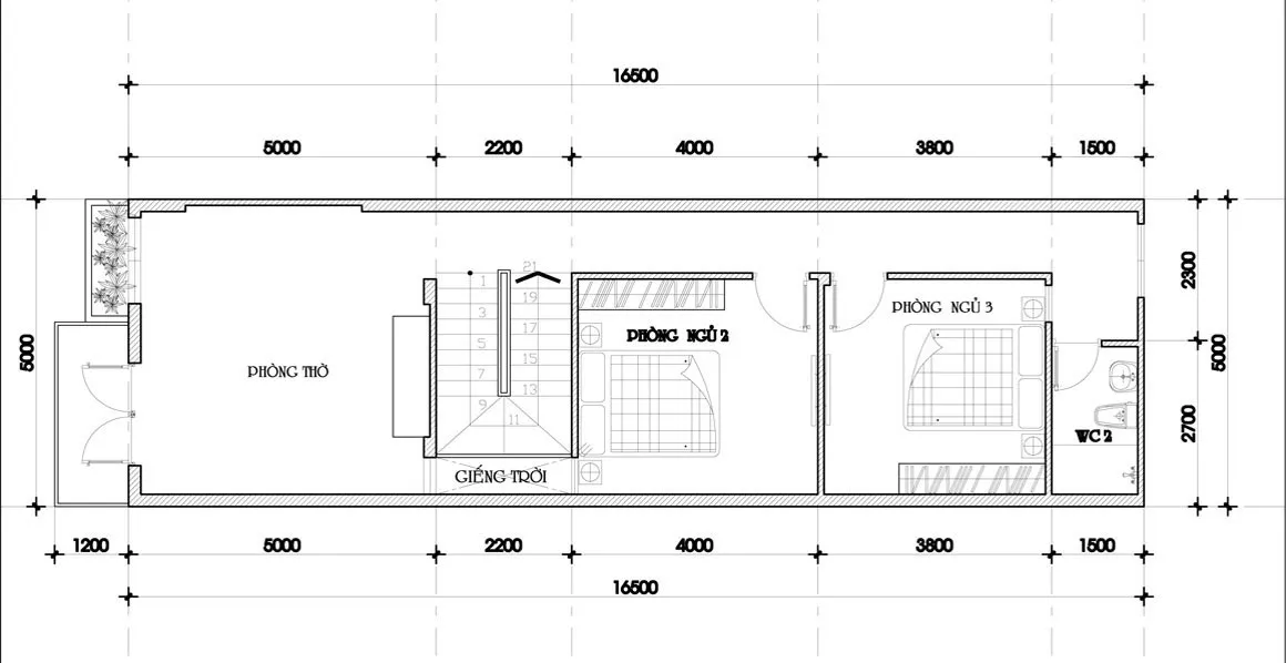 4 mẫu nhà ống 2 tầng 3 phòng ngủ 5×17 đẹp miễn chê