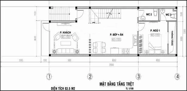 4 mẫu thiết kế nhà 2 tầng 5x20m có gara đẹp bạn không nên bỏ lỡ