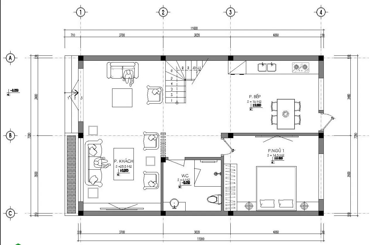 4 Mẫu thiết kế nhà 2 tầng 7x11m đẹp được chú ý nhất hiện nay