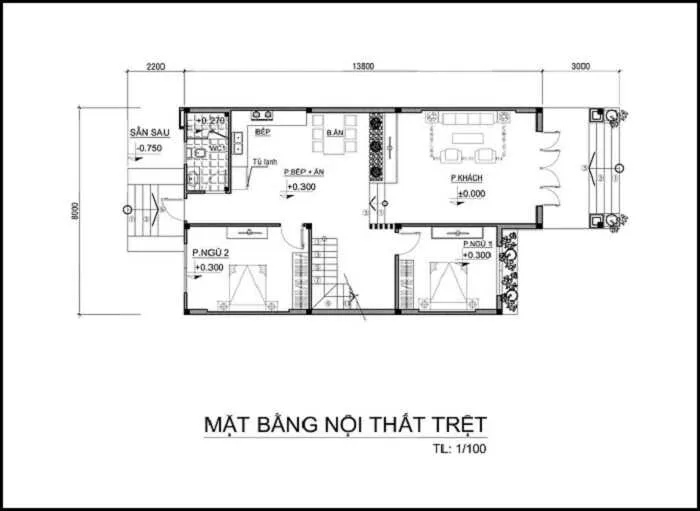 5 mẫu nhà 2 tầng 4 phòng ngủ 100m2 đầy đủ công năng và tính thẩm mỹ