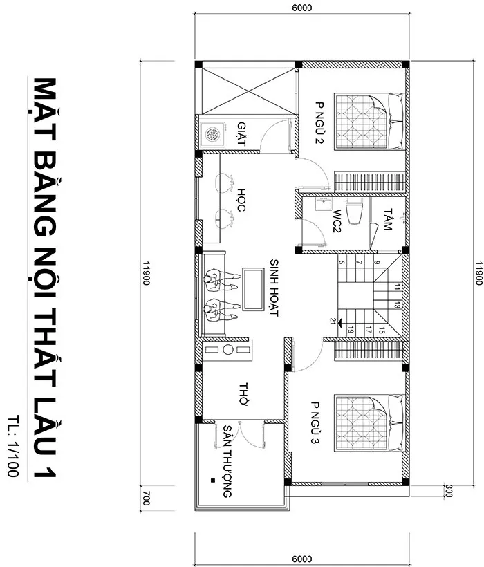 5 mẫu nhà 2 tầng 6x12m có thiết kế độc đáo và tinh tế