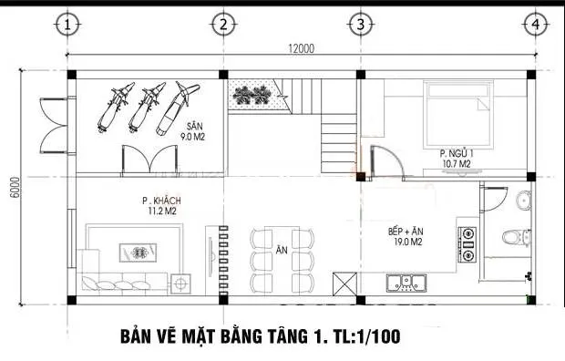 5 mẫu nhà 2 tầng 6x12m có thiết kế độc đáo và tinh tế