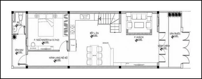 5 mẫu nhà cấp 4 gác lửng mặt tiền 5m đẹp theo từng kích thước cụ thể