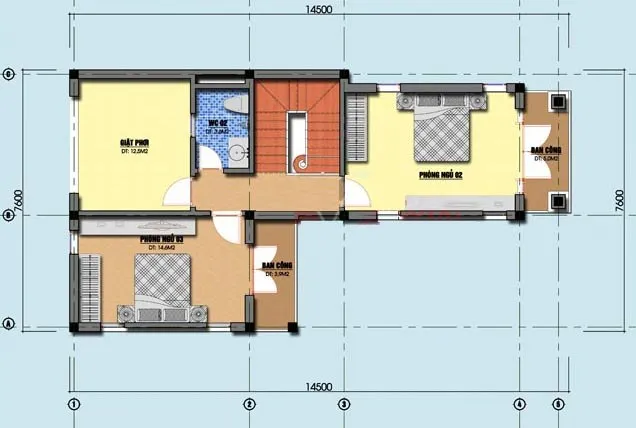 5 mẫu nhà chữ l 2 tầng 80m2 mái thái đẹp hot nhất 2024