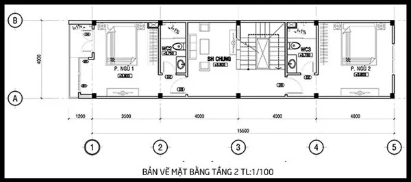 5 mẫu nhà ống 2 tầng 4x15m đẹp hoàn hảo kèm bản vẽ chi tiết