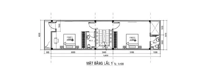 5 mẫu nhà ống 2 tầng 4x15m đẹp hoàn hảo kèm bản vẽ chi tiết